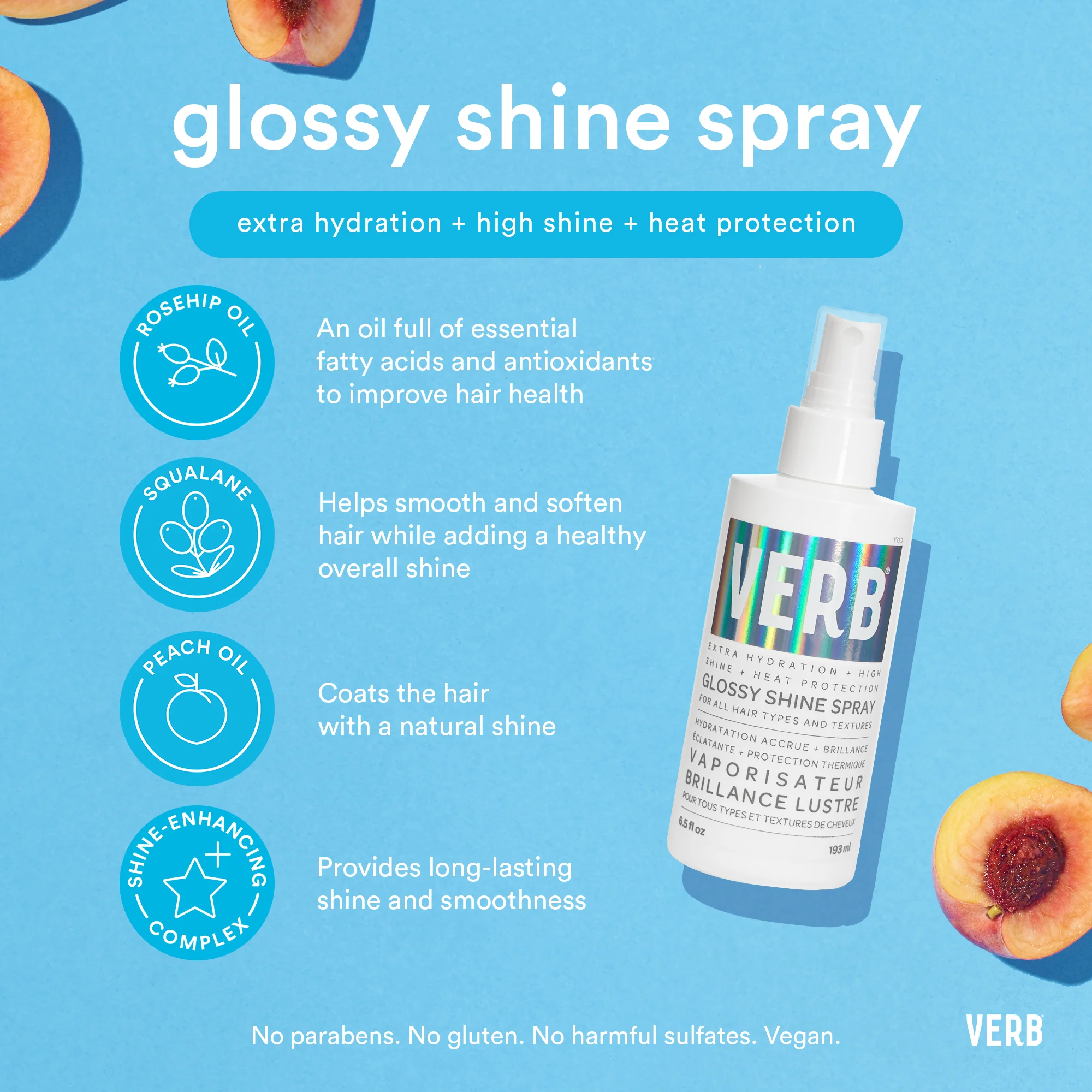 glossy shine spray with heat protection - Image 3